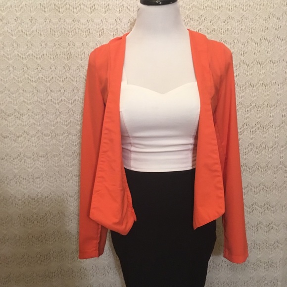 Orange Blazer with cutout back details - Picture 4 of 6